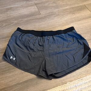Under Armour Women's Black and Gray Athletic Shorts